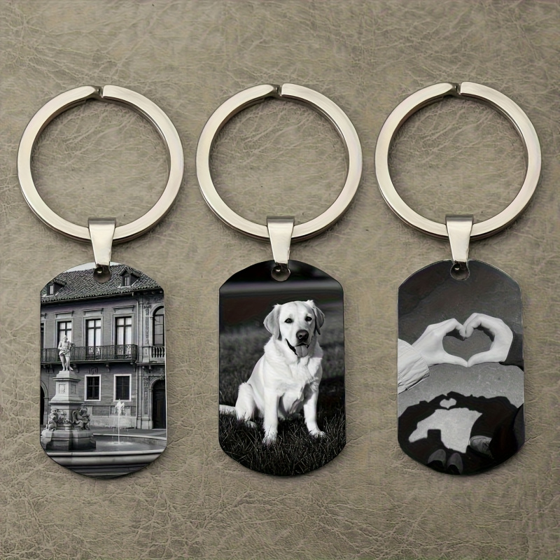 Custom Photo Keychain Personal - Initial Ring Custom ulasan dan harga
