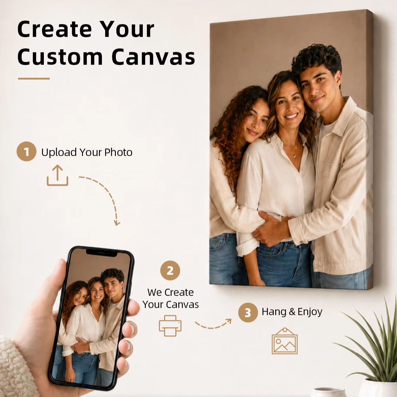 Custom Photo Canvas Print, Per - Pet Portrait Custom ulasan dan harga