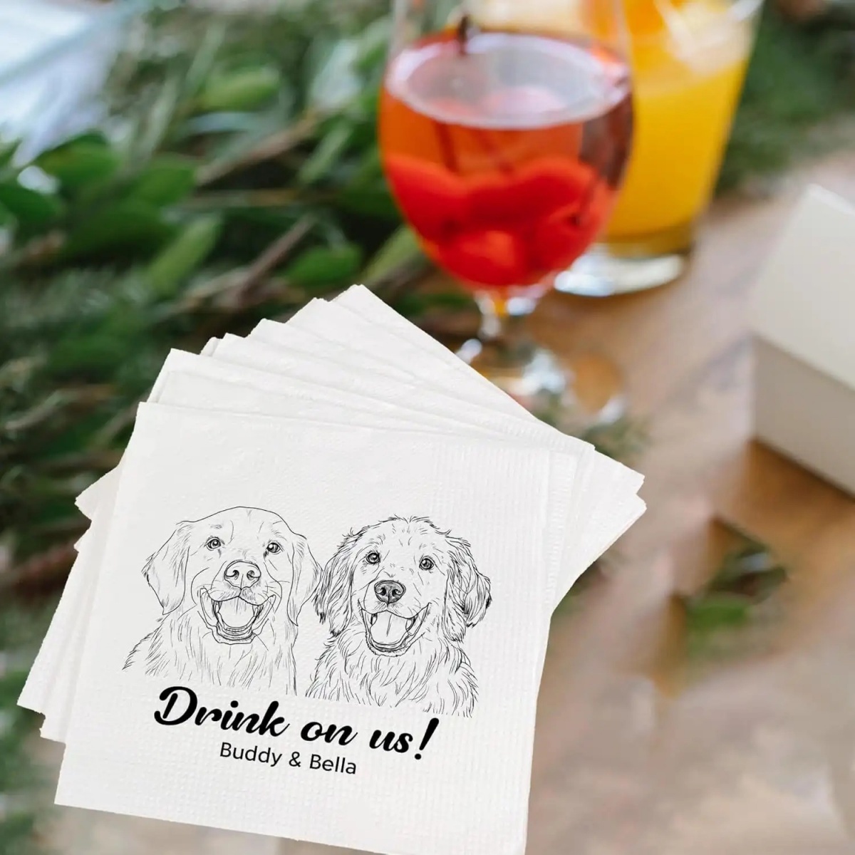 Custom Pet Portrait Cocktail N - Pet Portrait Custom ulasan dan harga